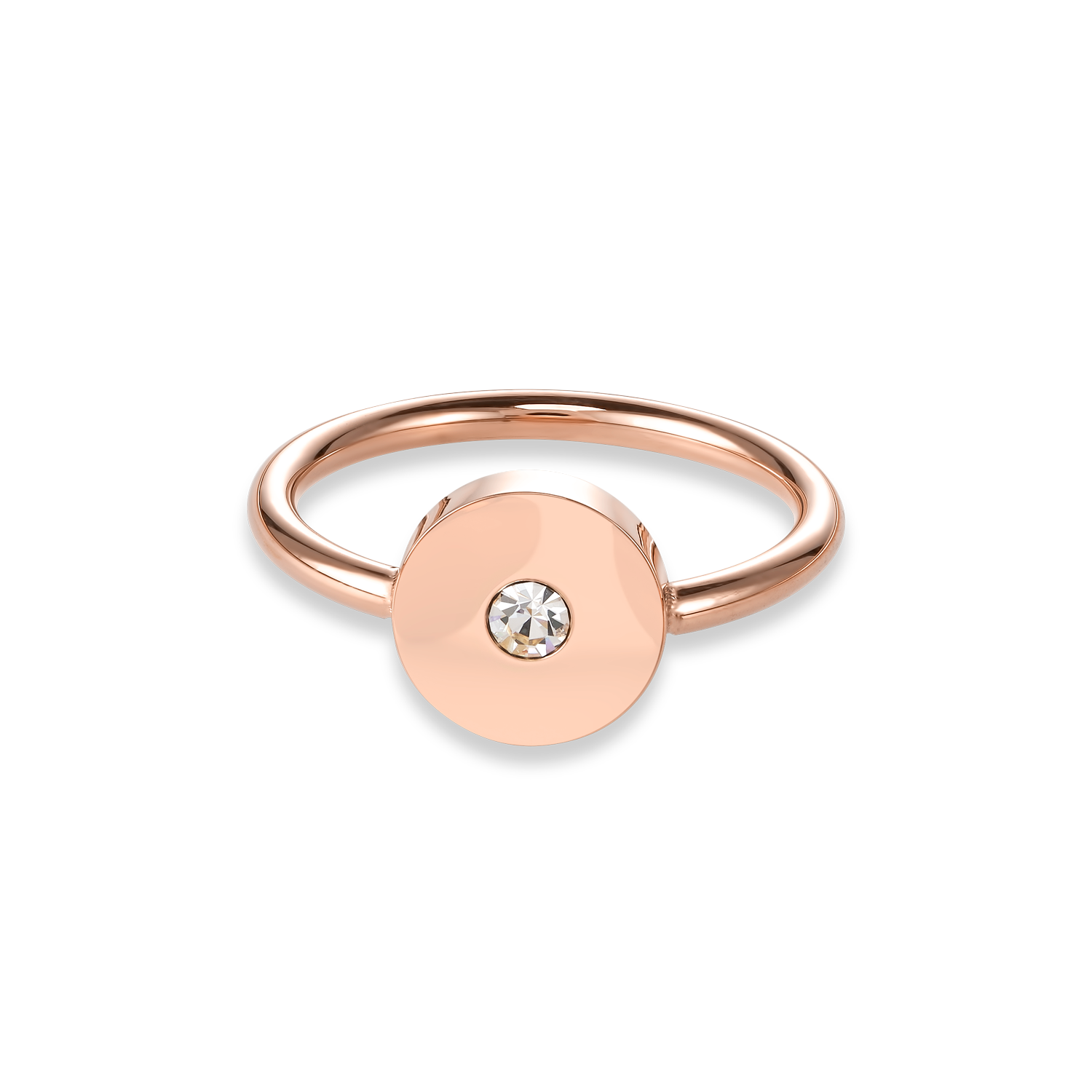 Ring SparklingCOINS stainless steel rose gold