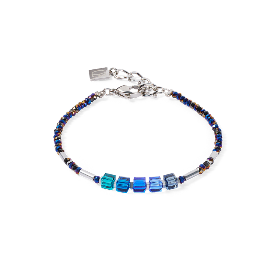 Cube Story Minimalistic Sparkling bracelet blue