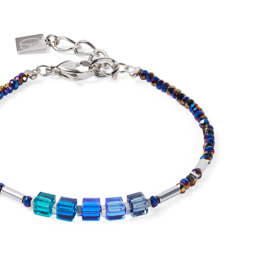 Cube Story Minimalistic Sparkling bracelet blue