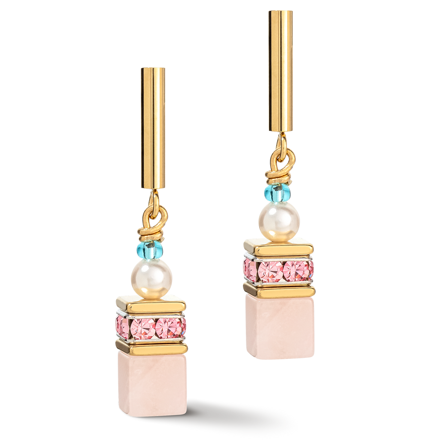 GeoCUBE® Precious Fusion Pearls earrings multicolour pastel