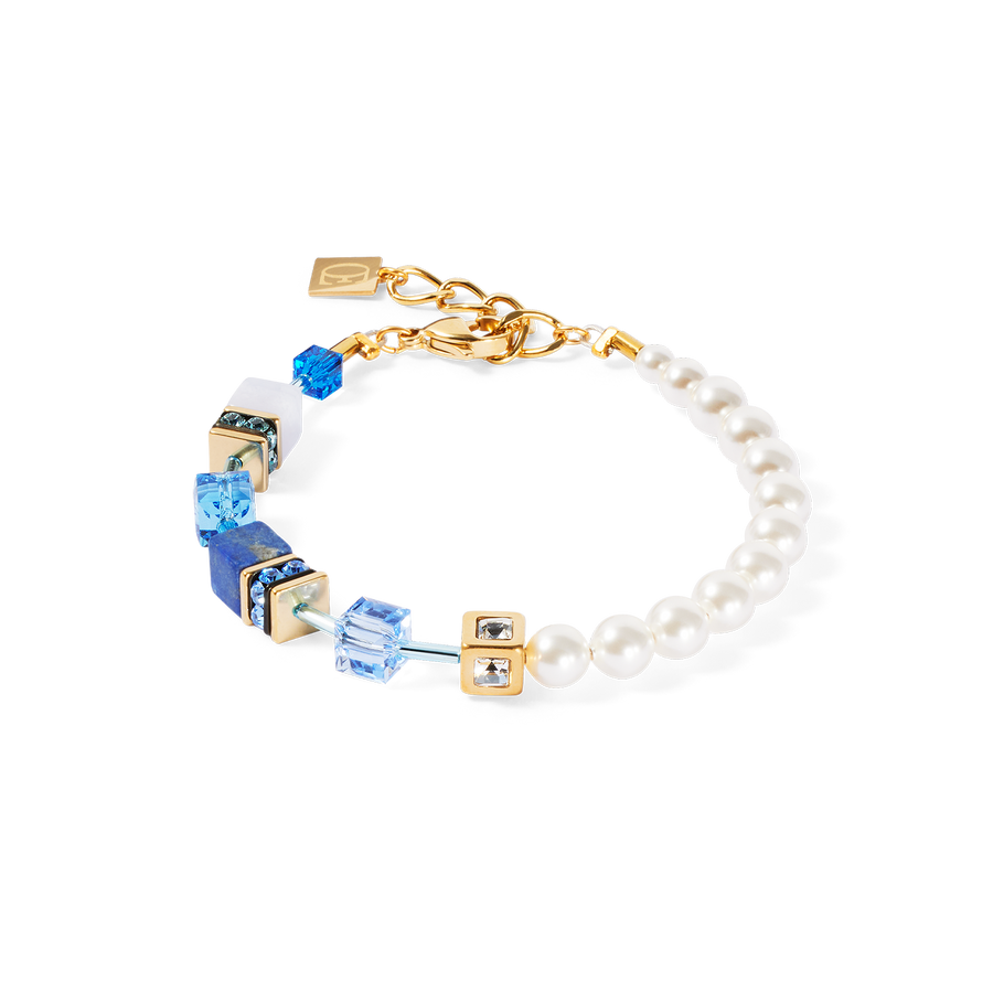 GeoCUBE® Precious Fusion Pearls bracelet blue