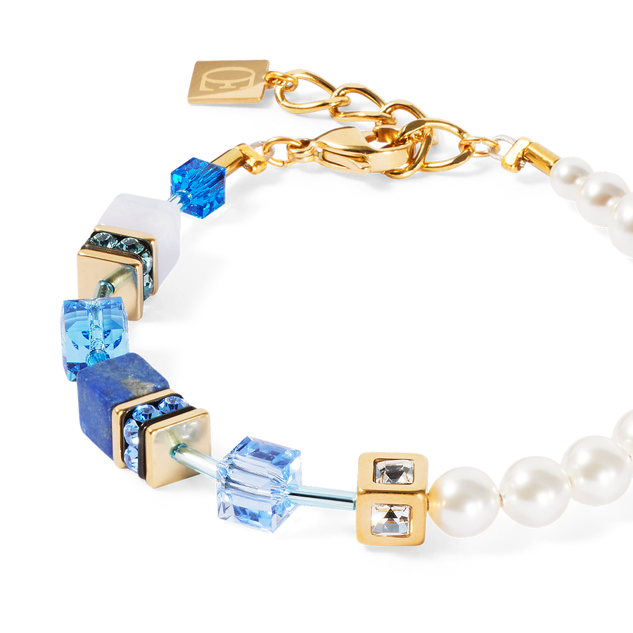 GeoCUBE® Precious Fusion Pearls bracelet blue