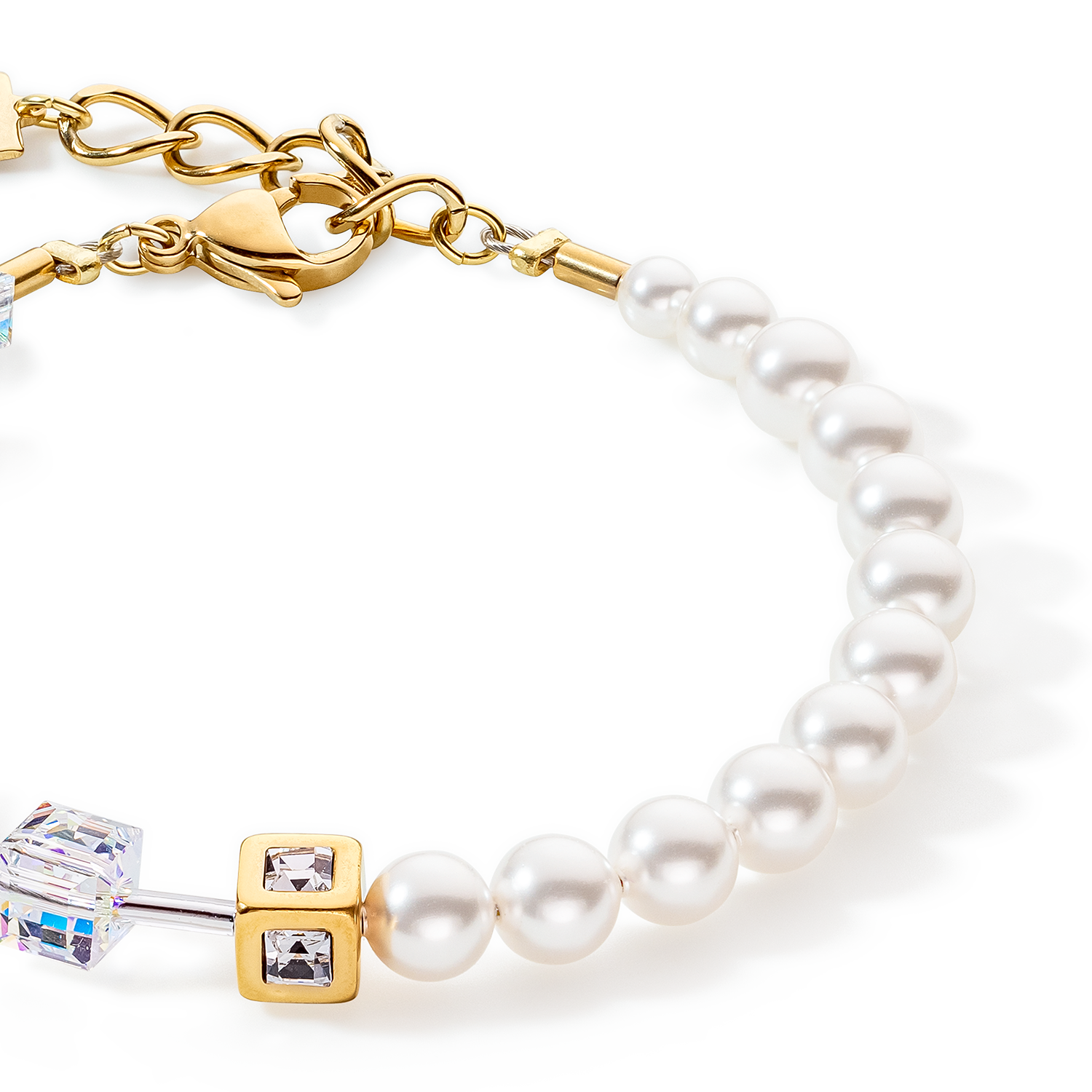 GeoCUBE® Precious Fusion Pearls bracelet multicolour pastel