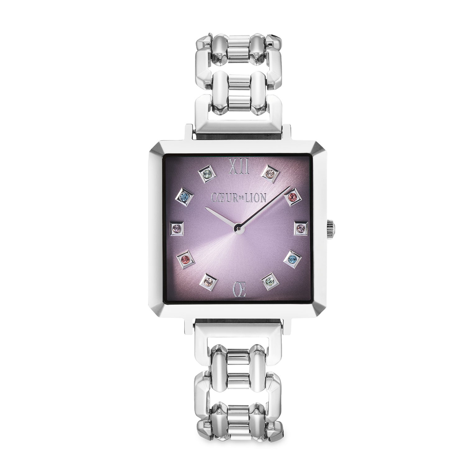 Iconic Cube Statement Watch Orchid Ice silver