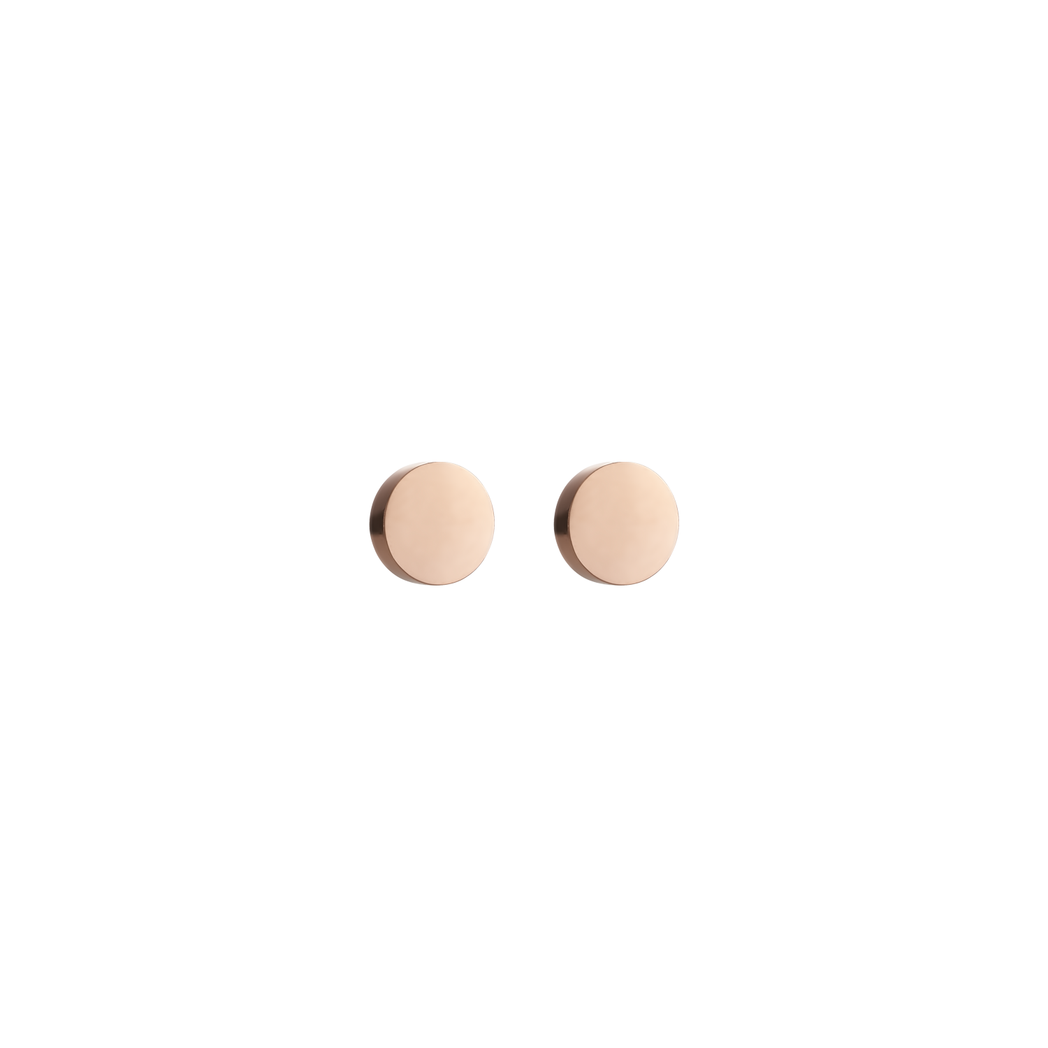 Earrings Round stainless steel rose gold