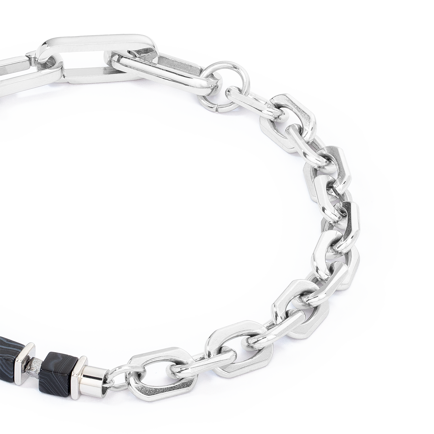 Unisex bracelet Fusion link chain black