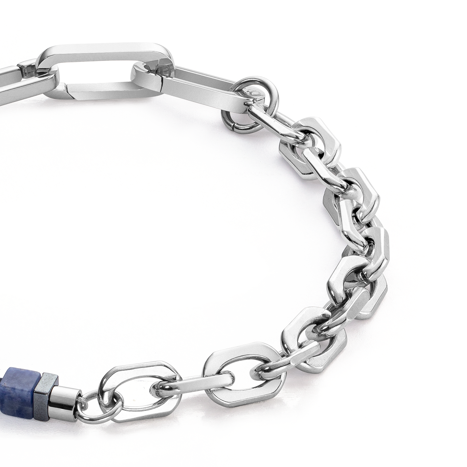 Bracelet Precious Fusion link chain blue-silver