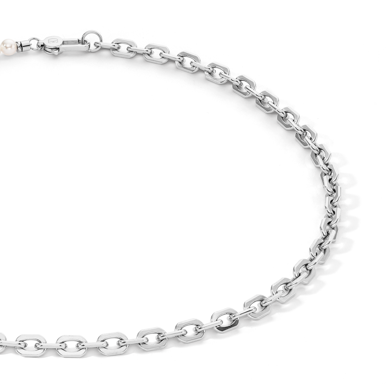 Necklace Pearls Fusion link chain white