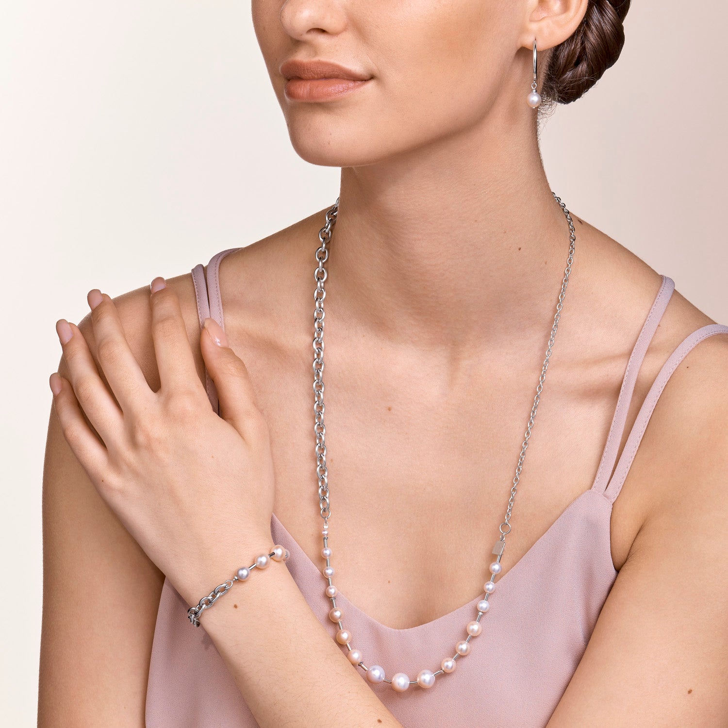 Chunky Chain with Pearl Necklace