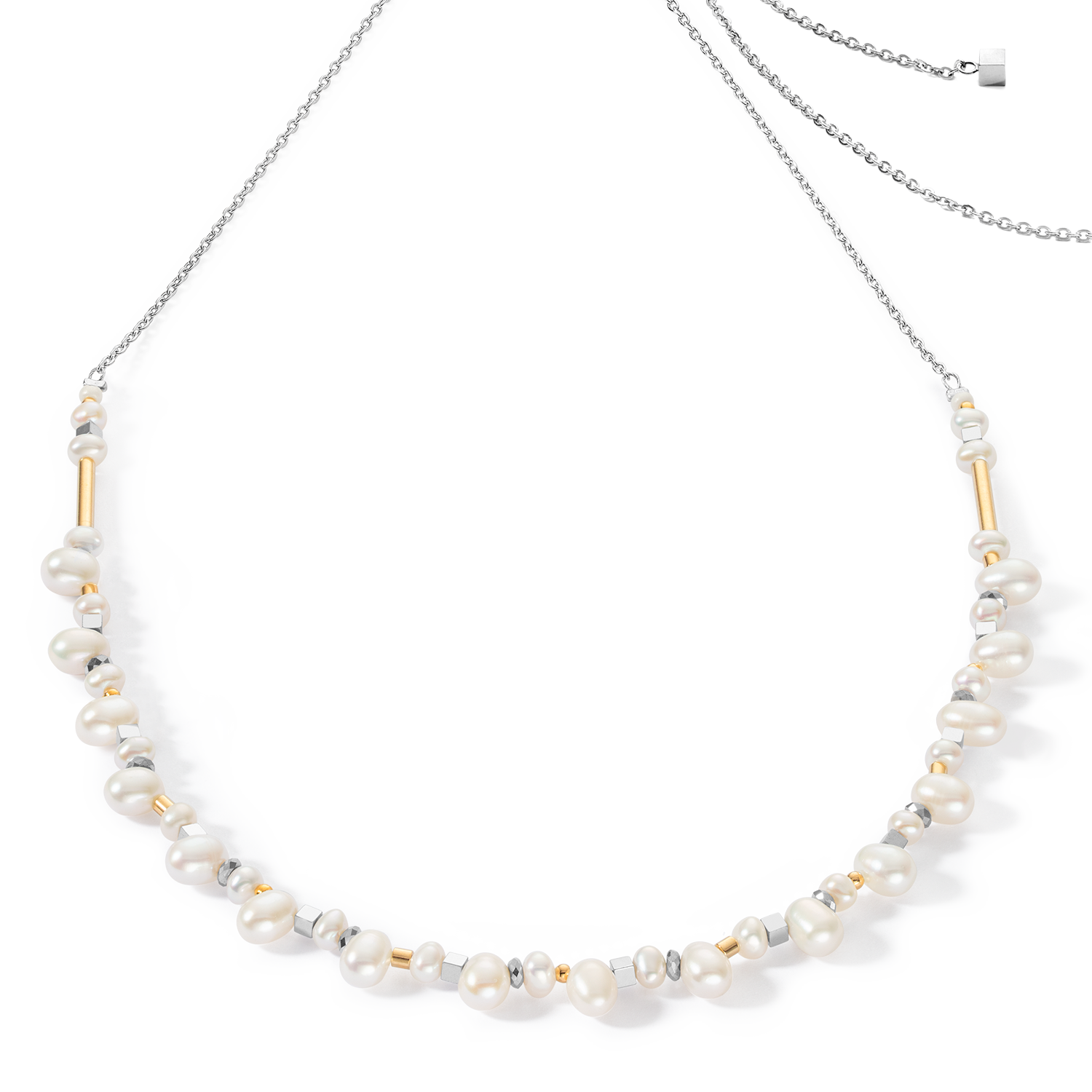 Dancing Freshwater Pearls Necklace Bicolor