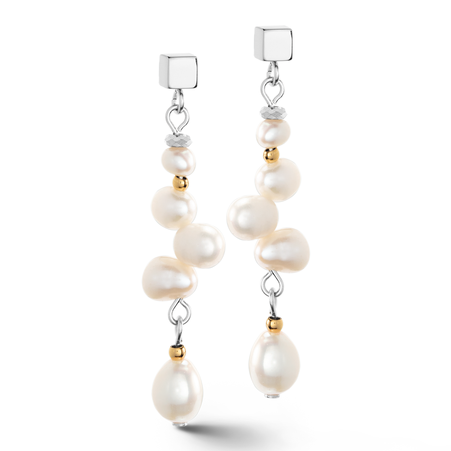 Dancing Freshwater Pearls Earrings Bicolor