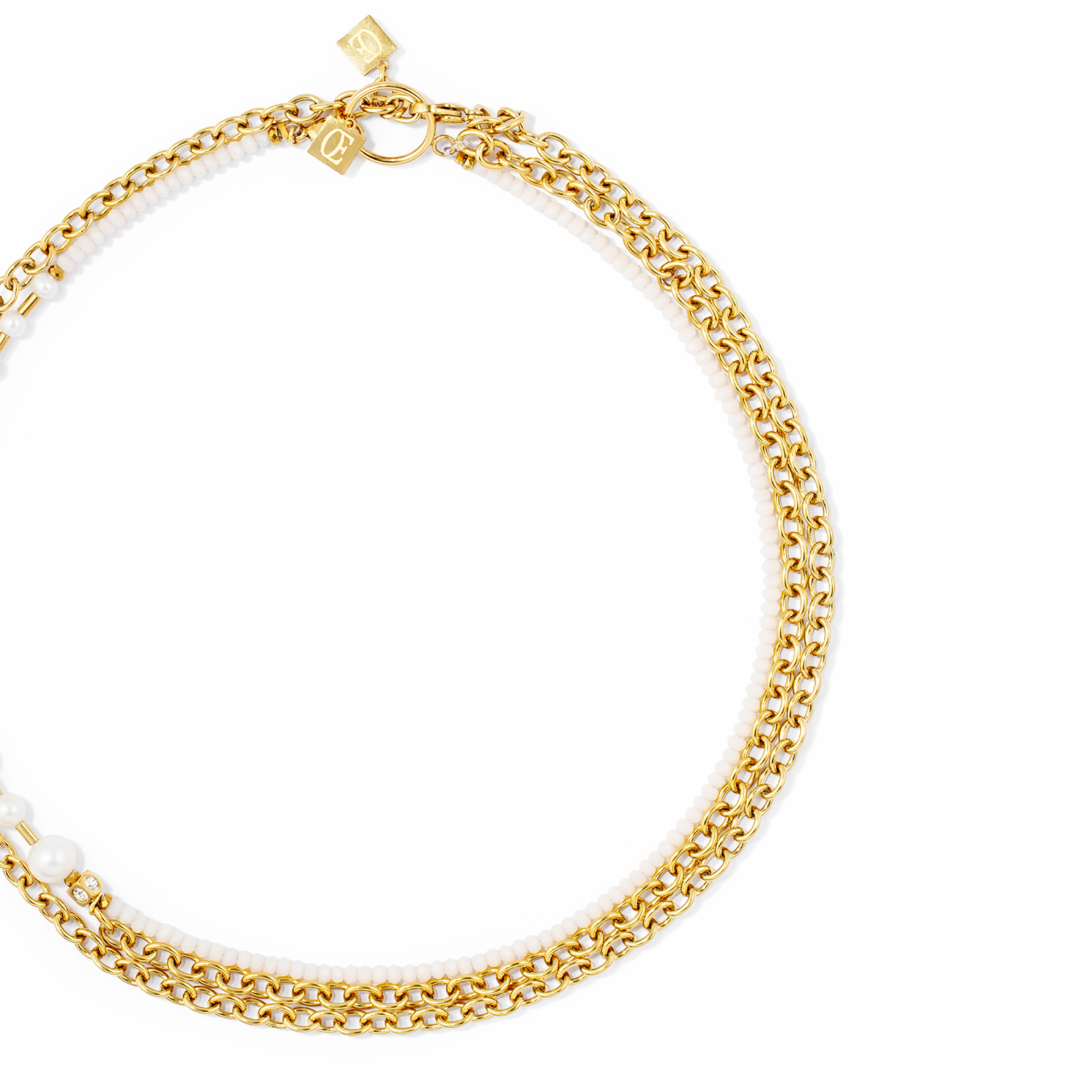 Necklace Chain & Pearl Fever white-gold