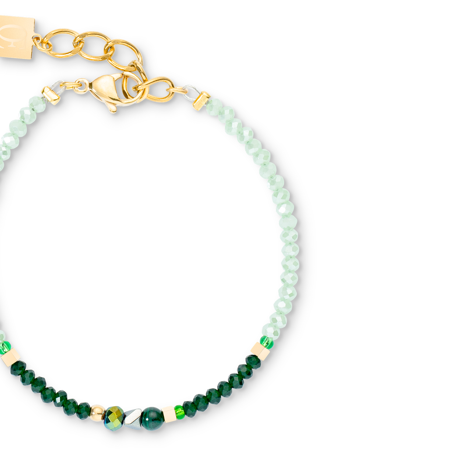 Bracelet Amulet Glamorous Green gold