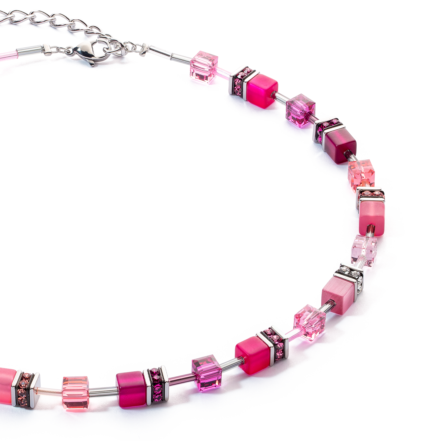 GeoCUBE® Iconic necklace Viva Magenta