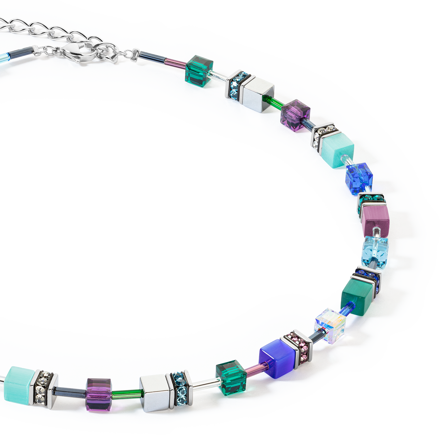 GeoCUBE® Iconic necklace turquoise lilac