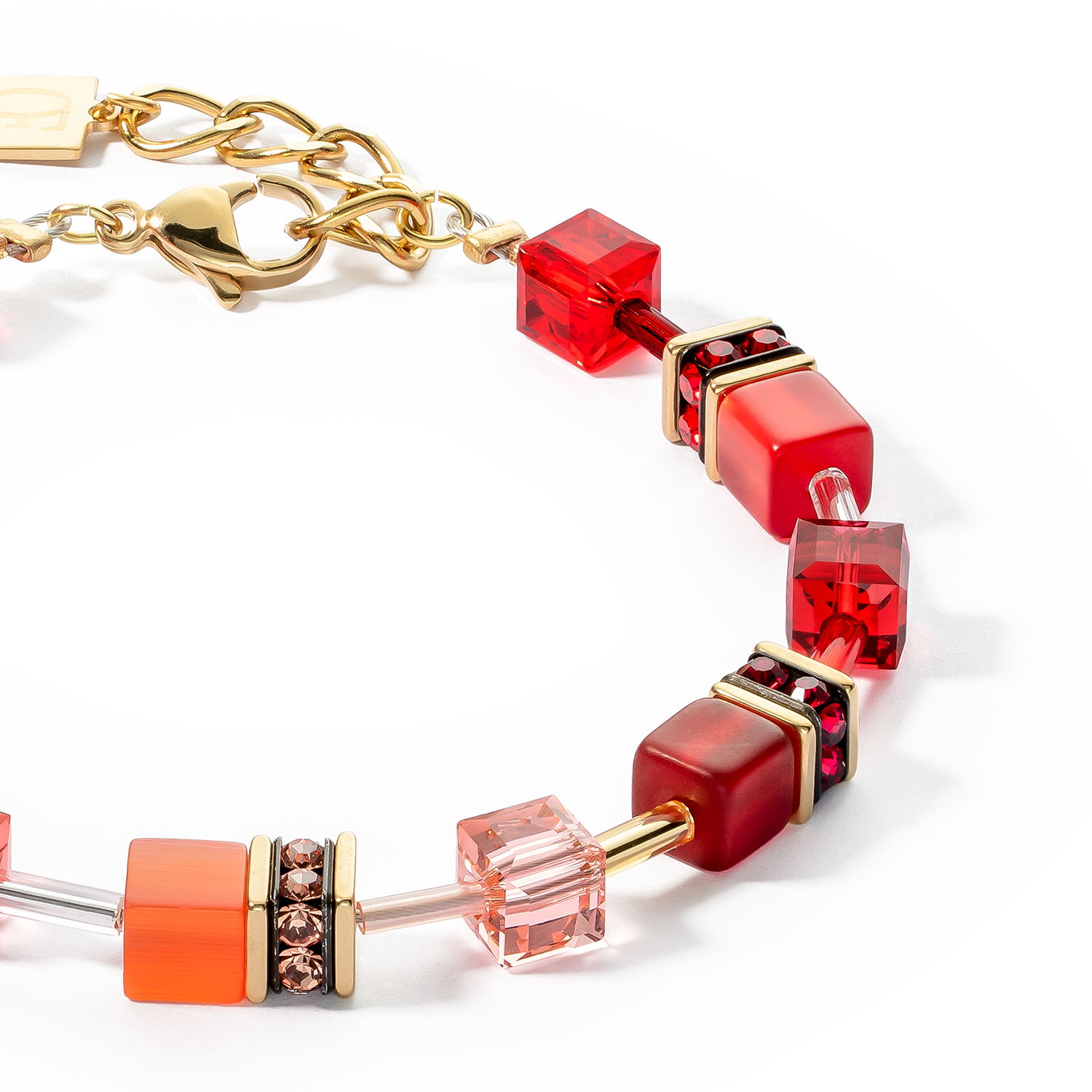 GeoCUBE® Iconic bracelet gold red