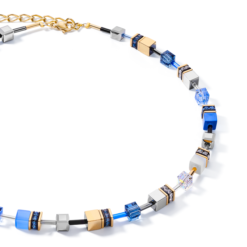 GeoCUBE® Necklace blue-gold