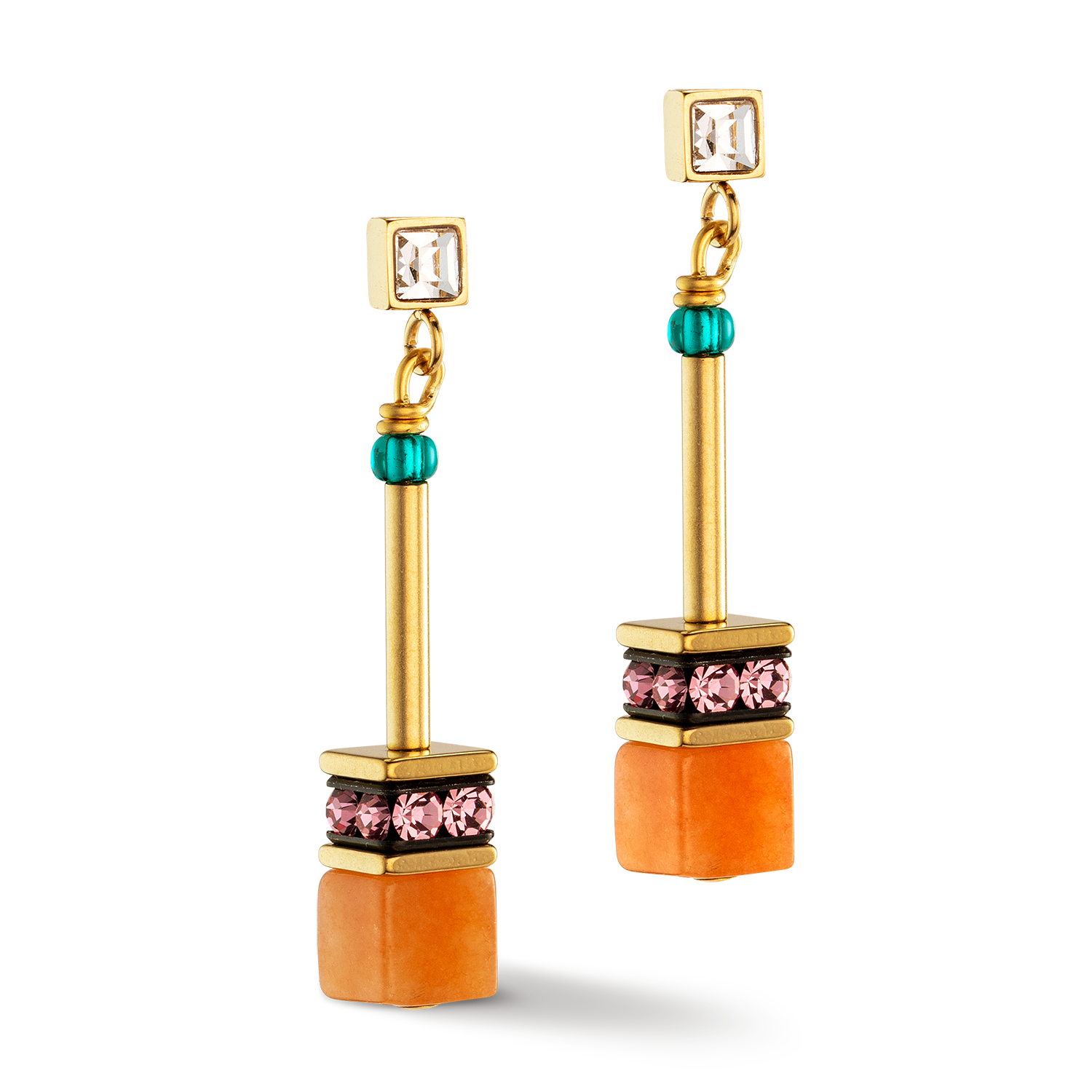 GeoCUBE® Iconic Nature Chain earrings dopamine