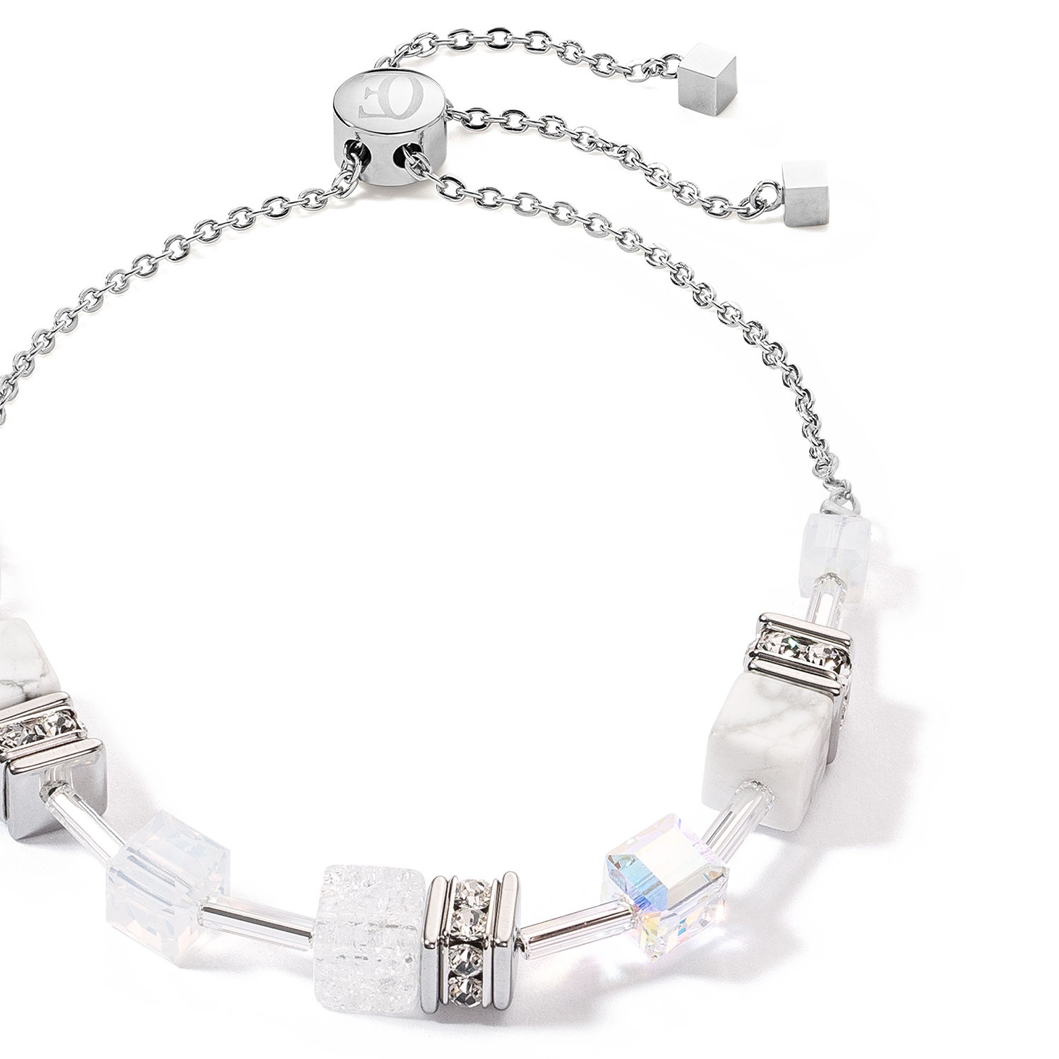 GeoCUBE® Iconic Nature Chain bracelet white