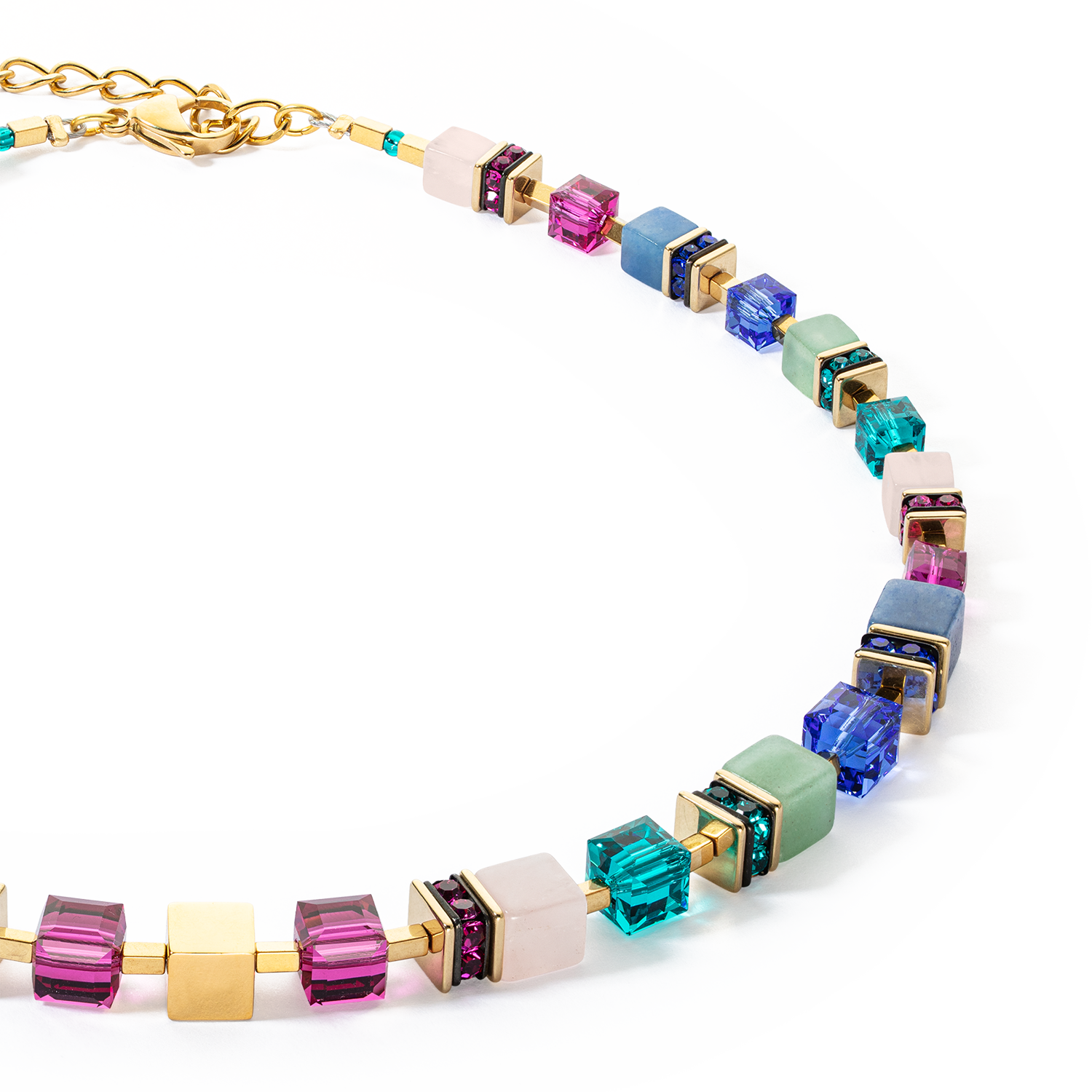 GeoCUBE® Precious Statement necklace gold-multicolour