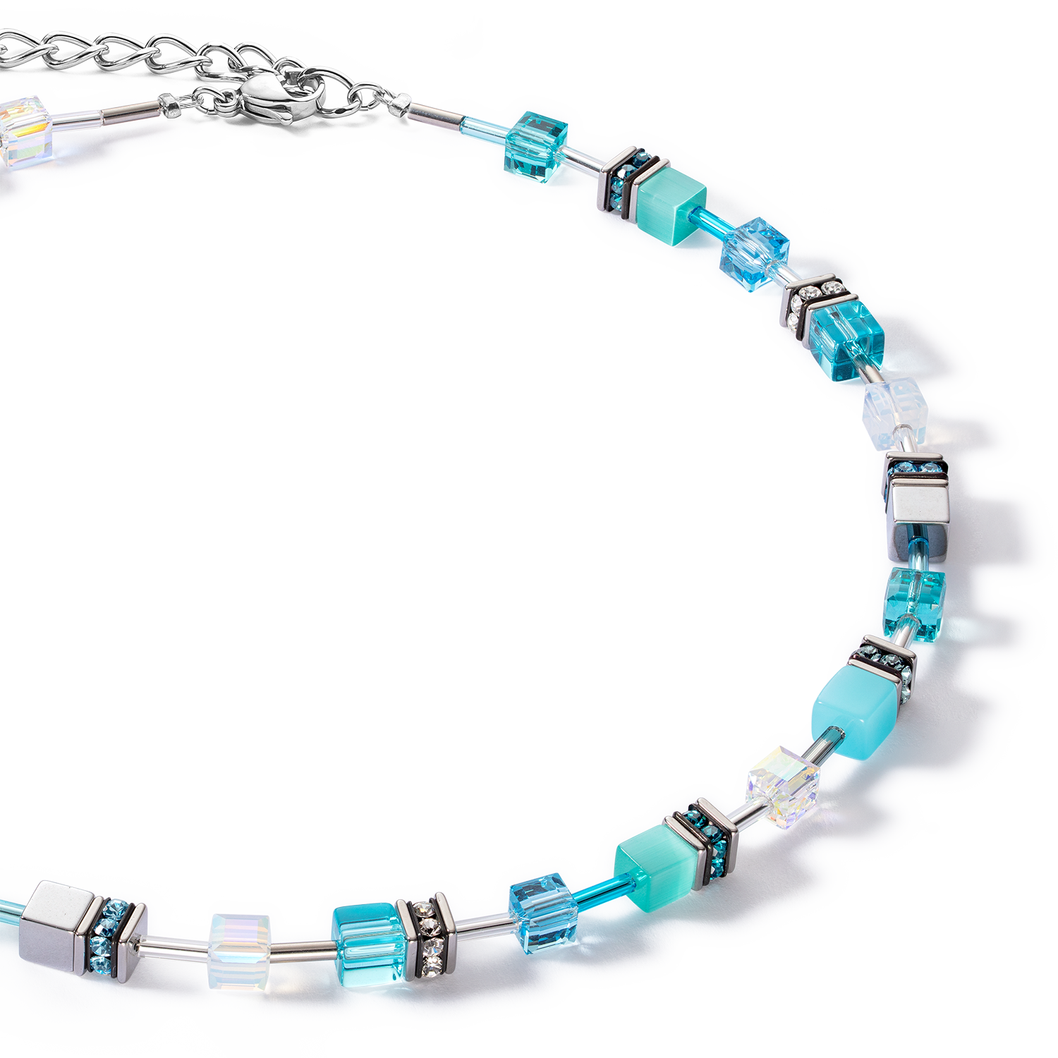 GeoCUBE® Iconic Joyful Colours necklace turquoise