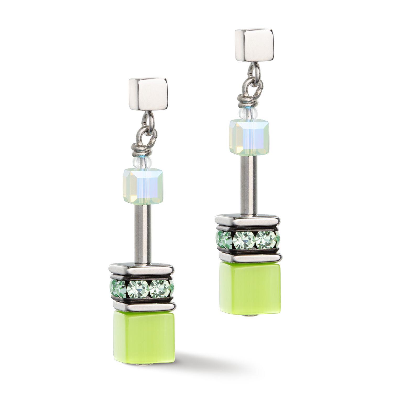 GeoCUBE® Iconic Joyful Colours earrings green