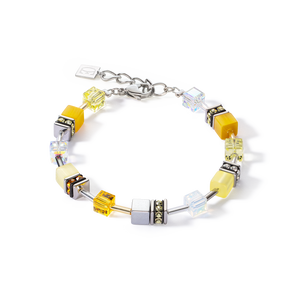 Happy Iconic Cube charm bracelet gold pastel – COEUR DE LION (Europe)