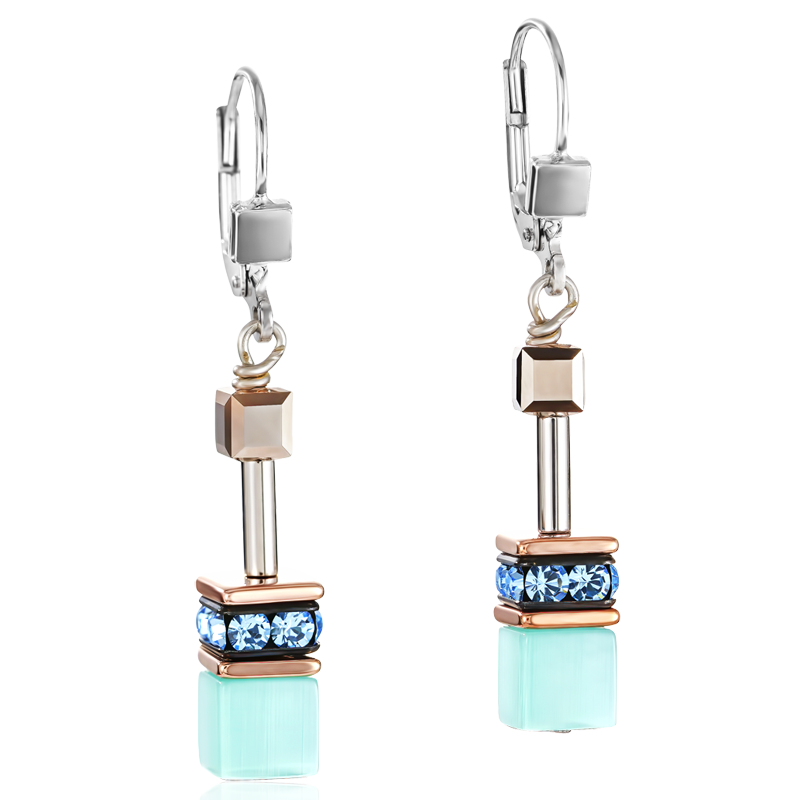 GeoCUBE® Earrings aqua