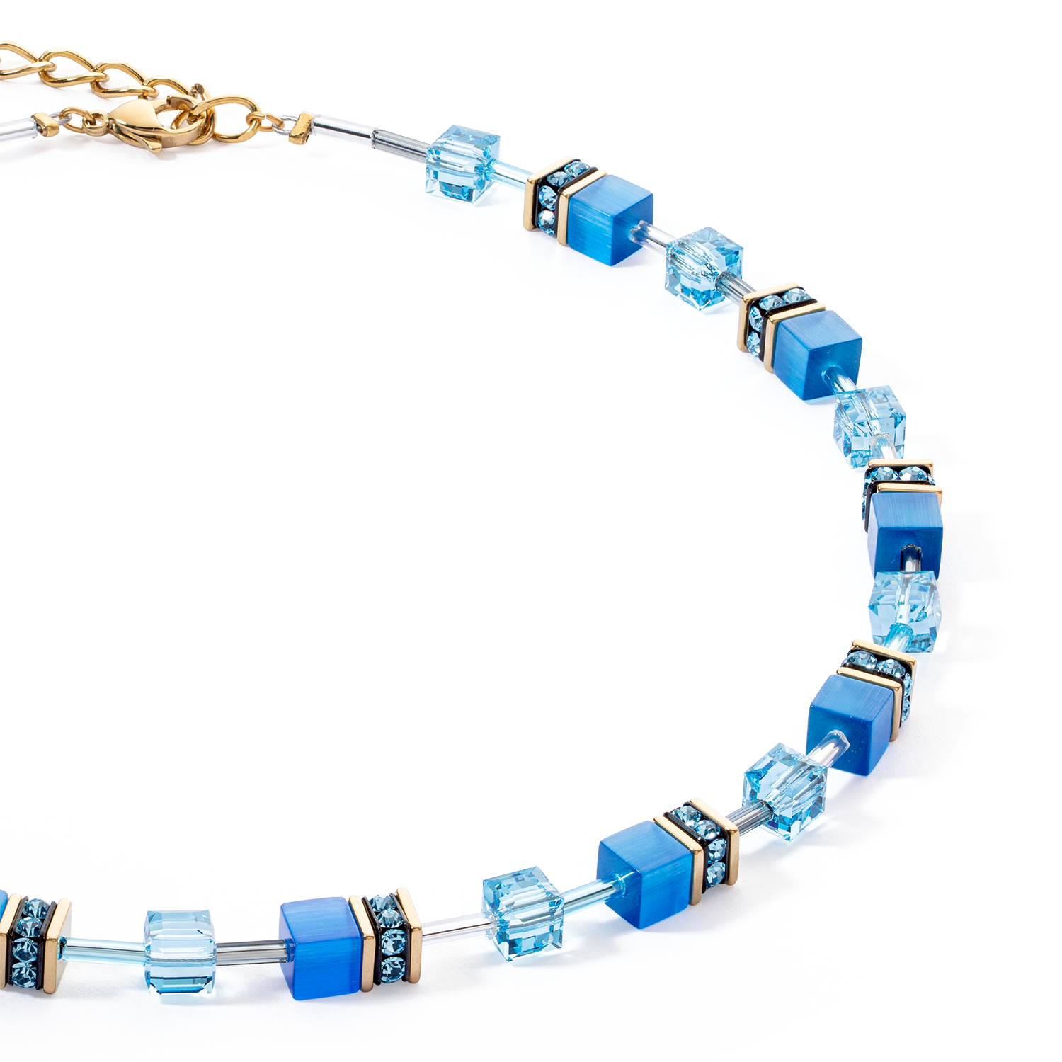 GeoCUBE® Iconic Mono Gold necklace turquoise