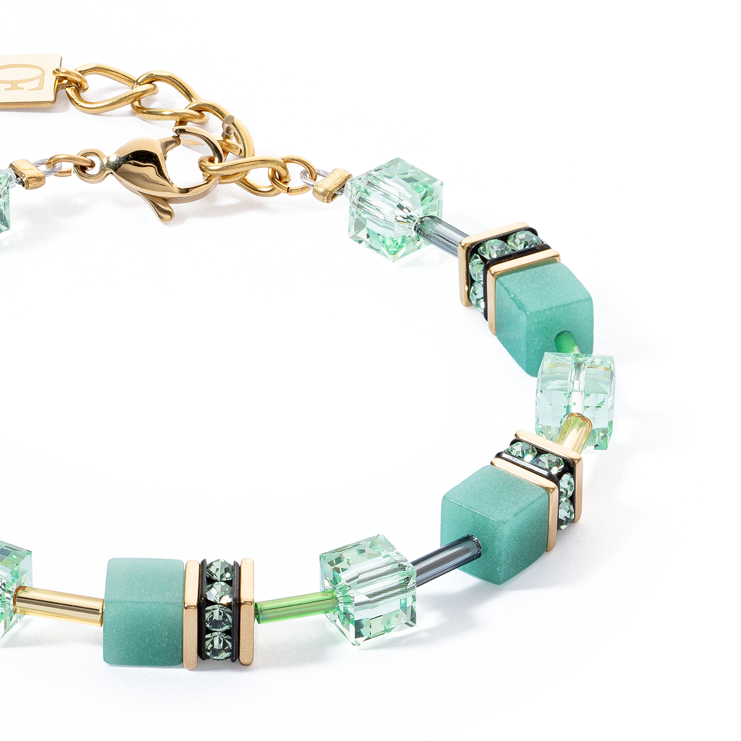 GeoCUBE® Iconic Mono Gold bracelet green