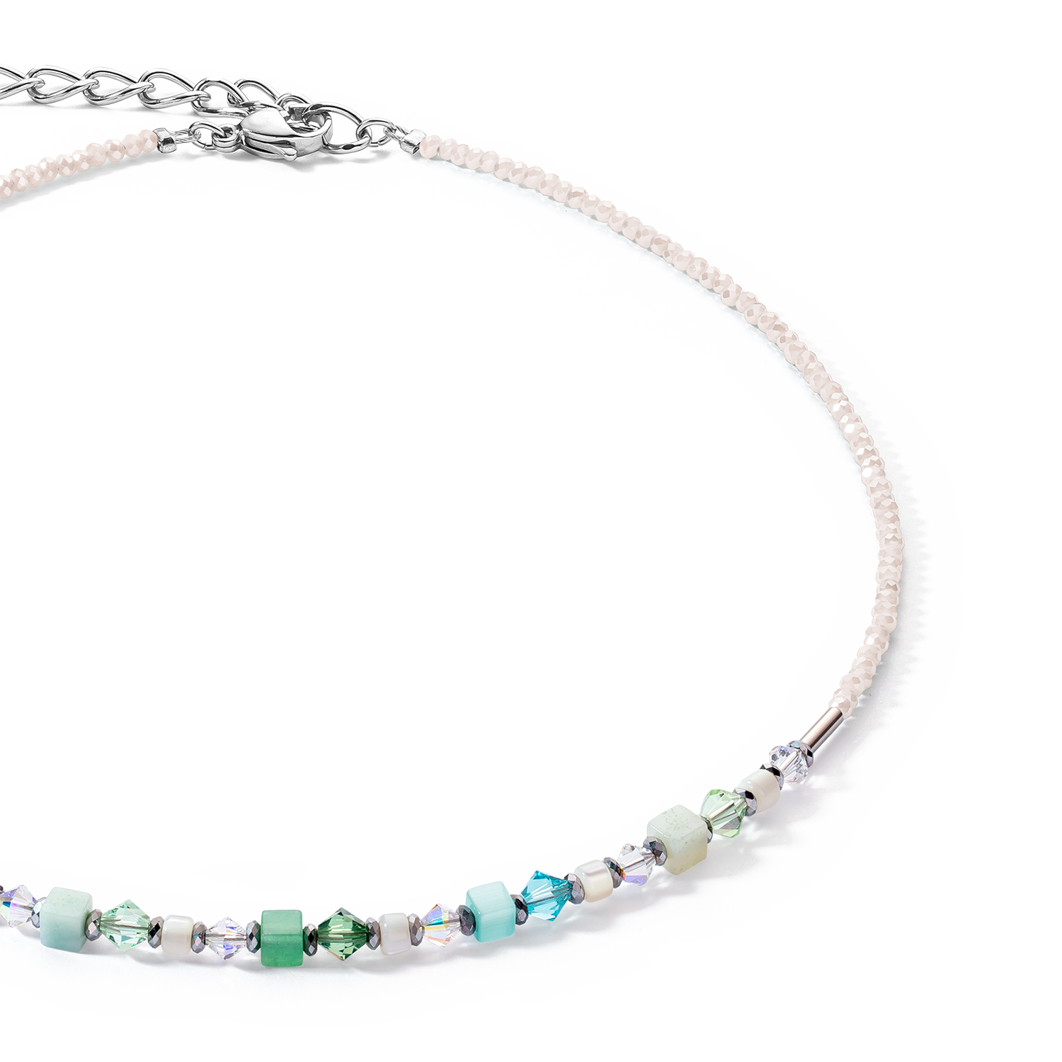 Princess Shape Mix necklace mint green