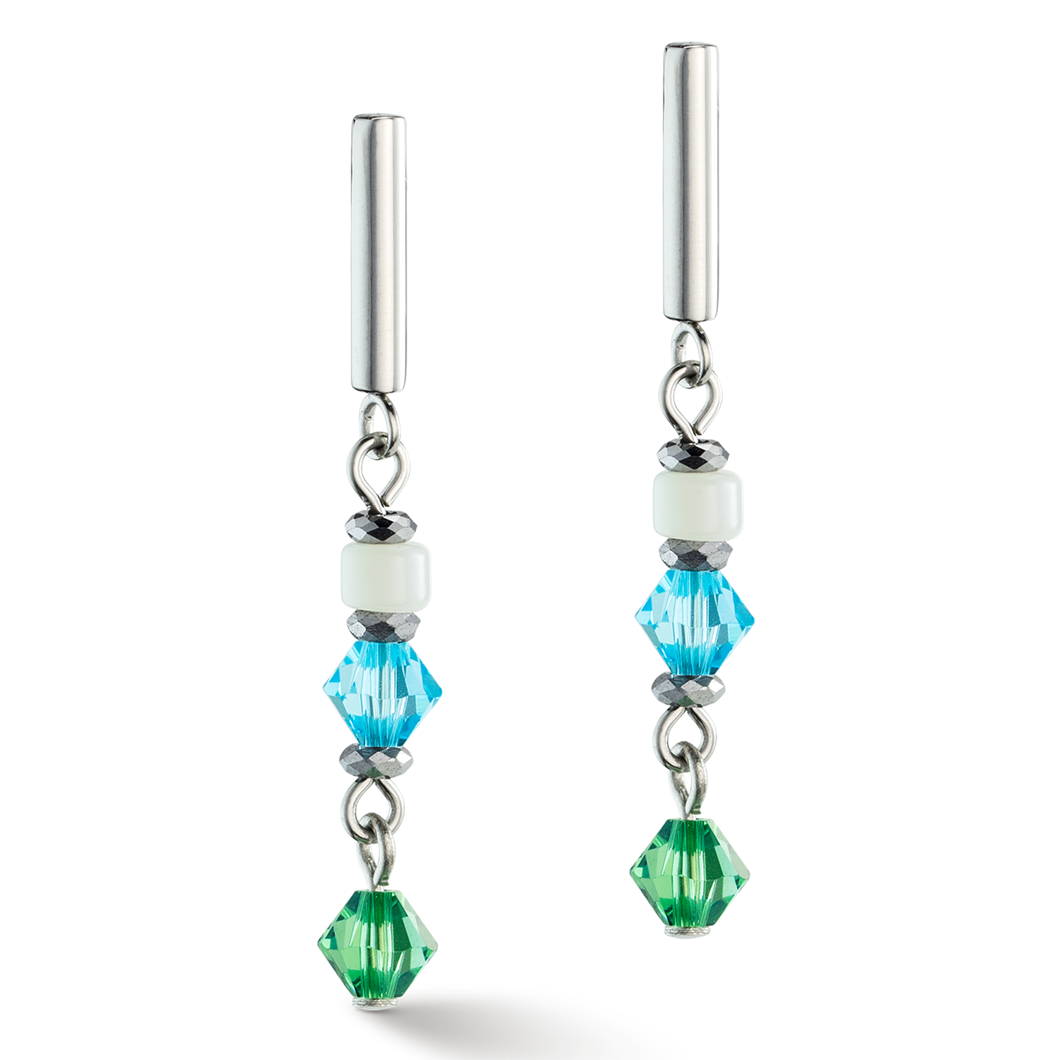 Princess Shape Mix earrings mint green