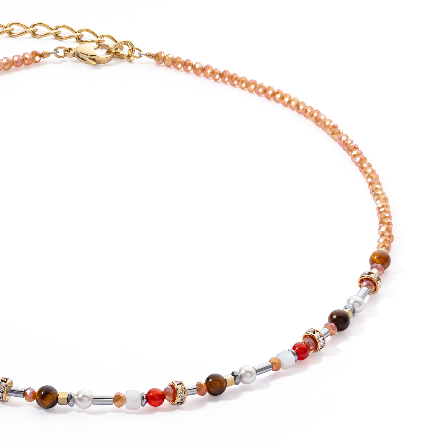 Necklace Princess Spheres Mix orange