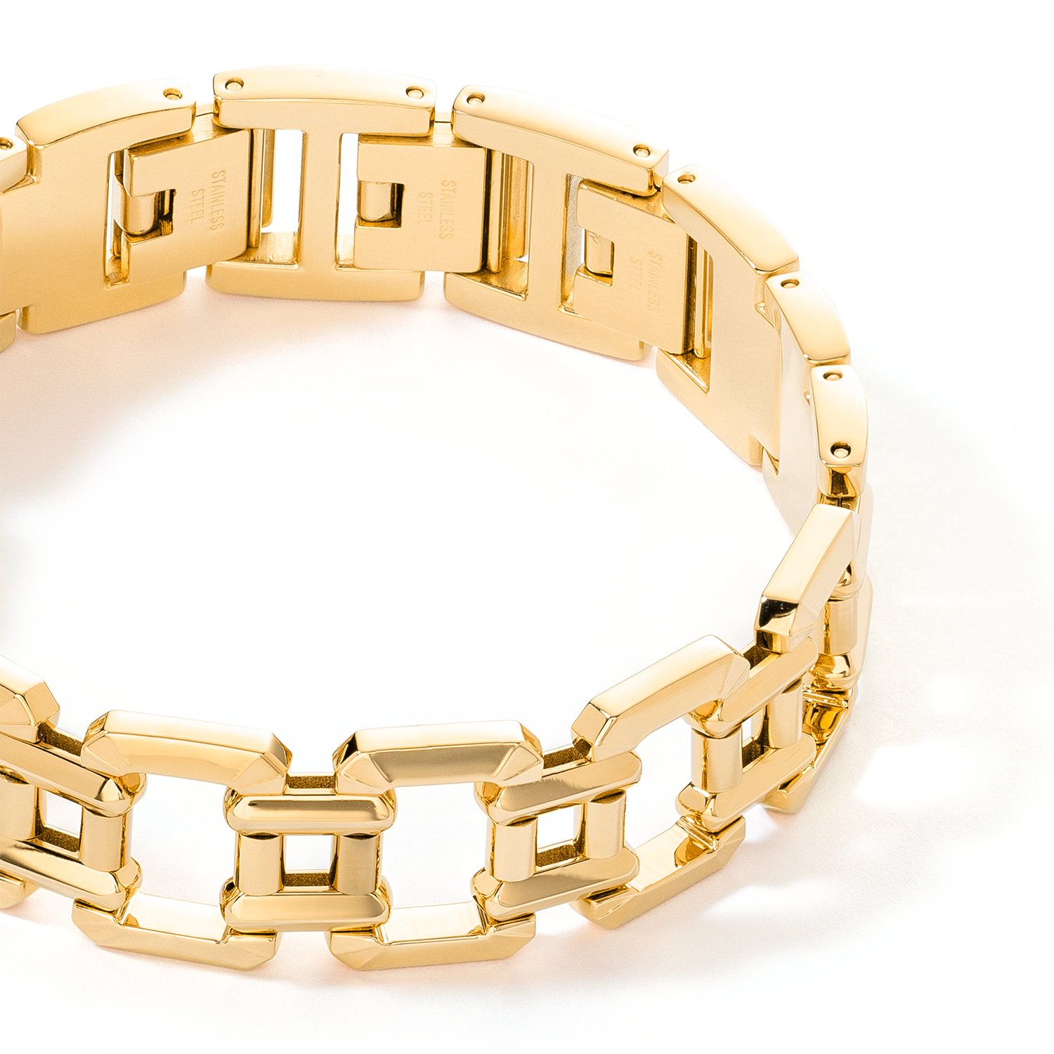 Jewellery bracelet stainless steel gold