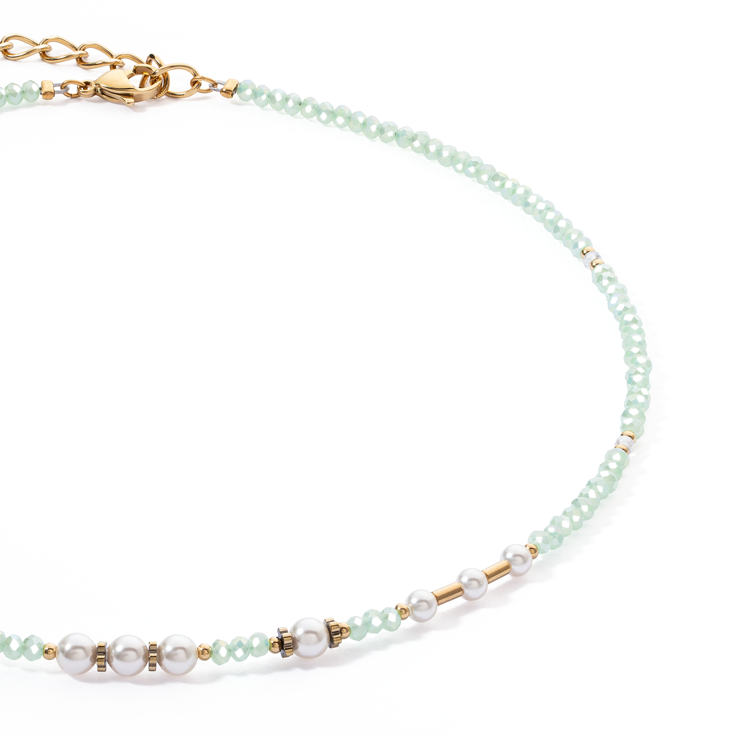 Necklace Little Twinkle Pearl Mix light green