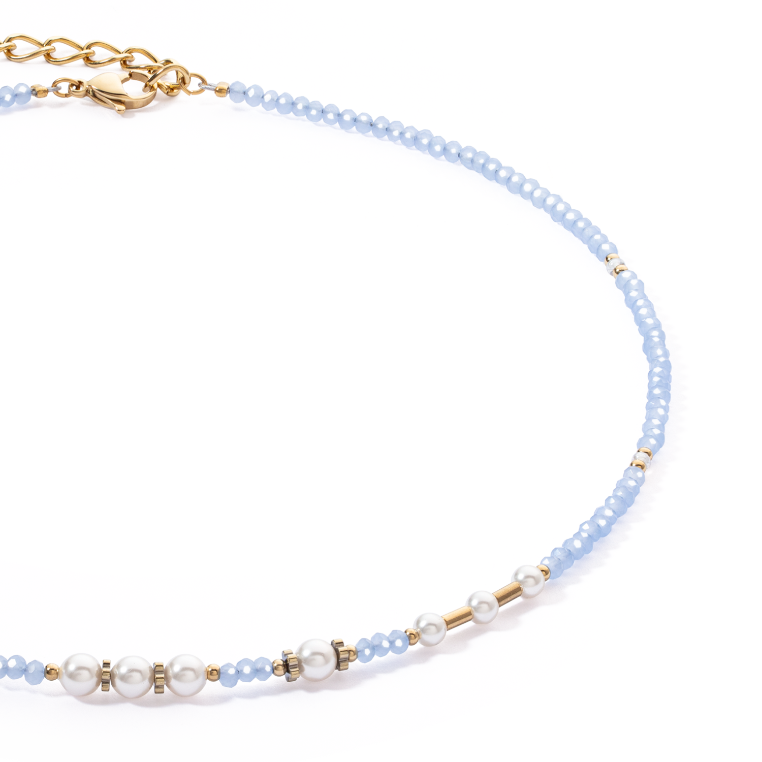 Necklace Little Twinkle Pearl Mix light blue