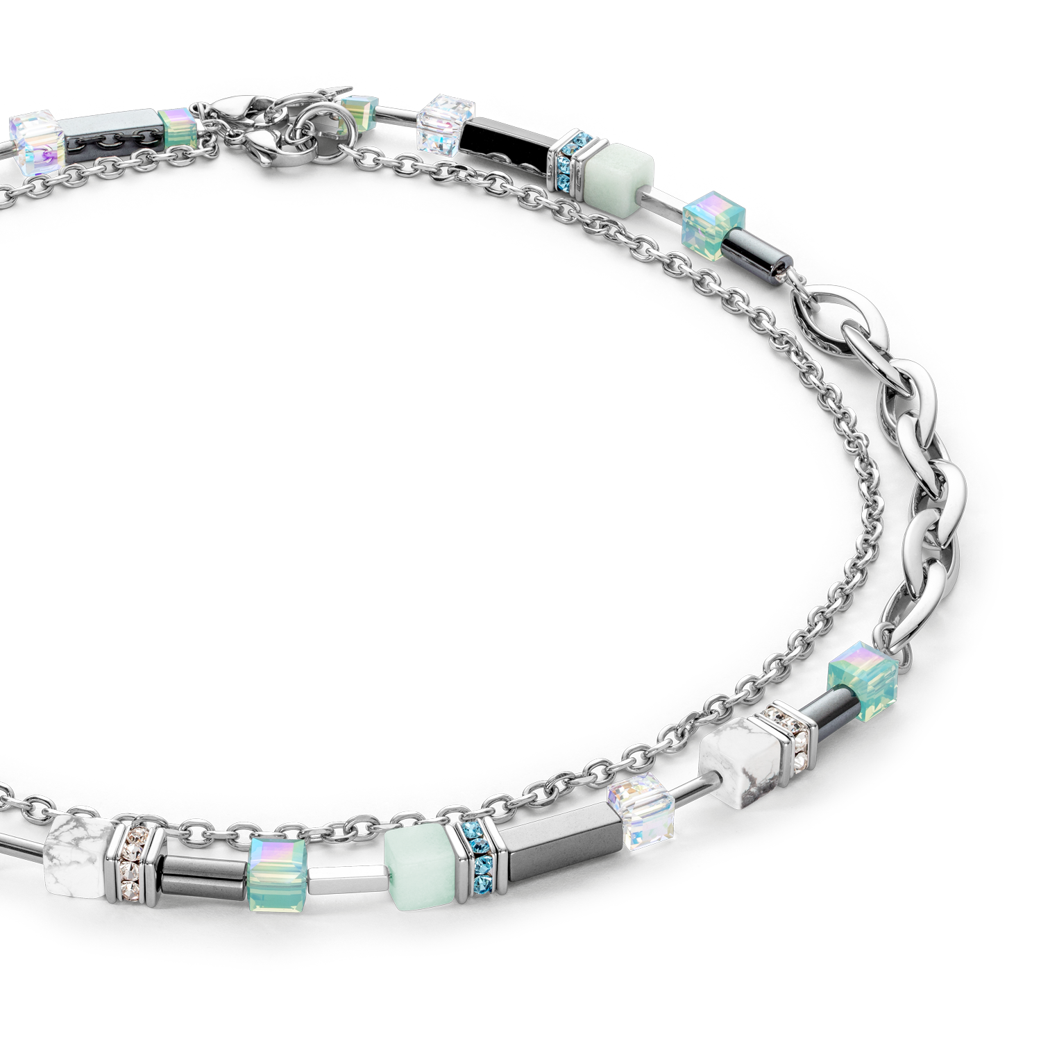 Necklace Shape-Mix Multiwear mint green