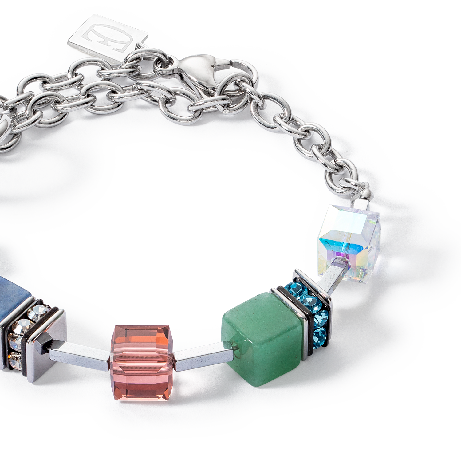 Bracelet GeoCUBE® Statement Precious Chunky Chain Multiwear 35 multicolour