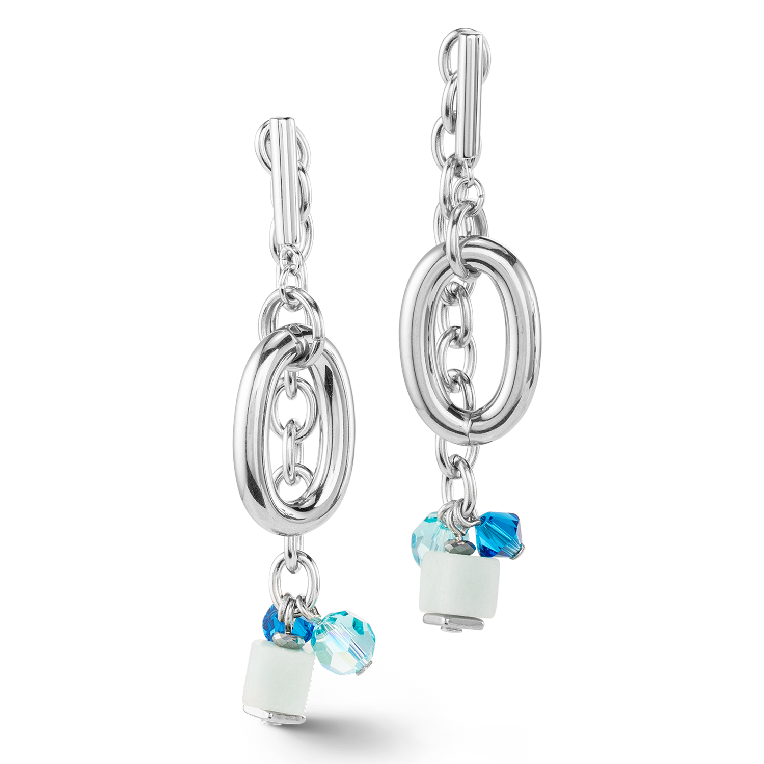 Neptune's Treasure earrings silver blue