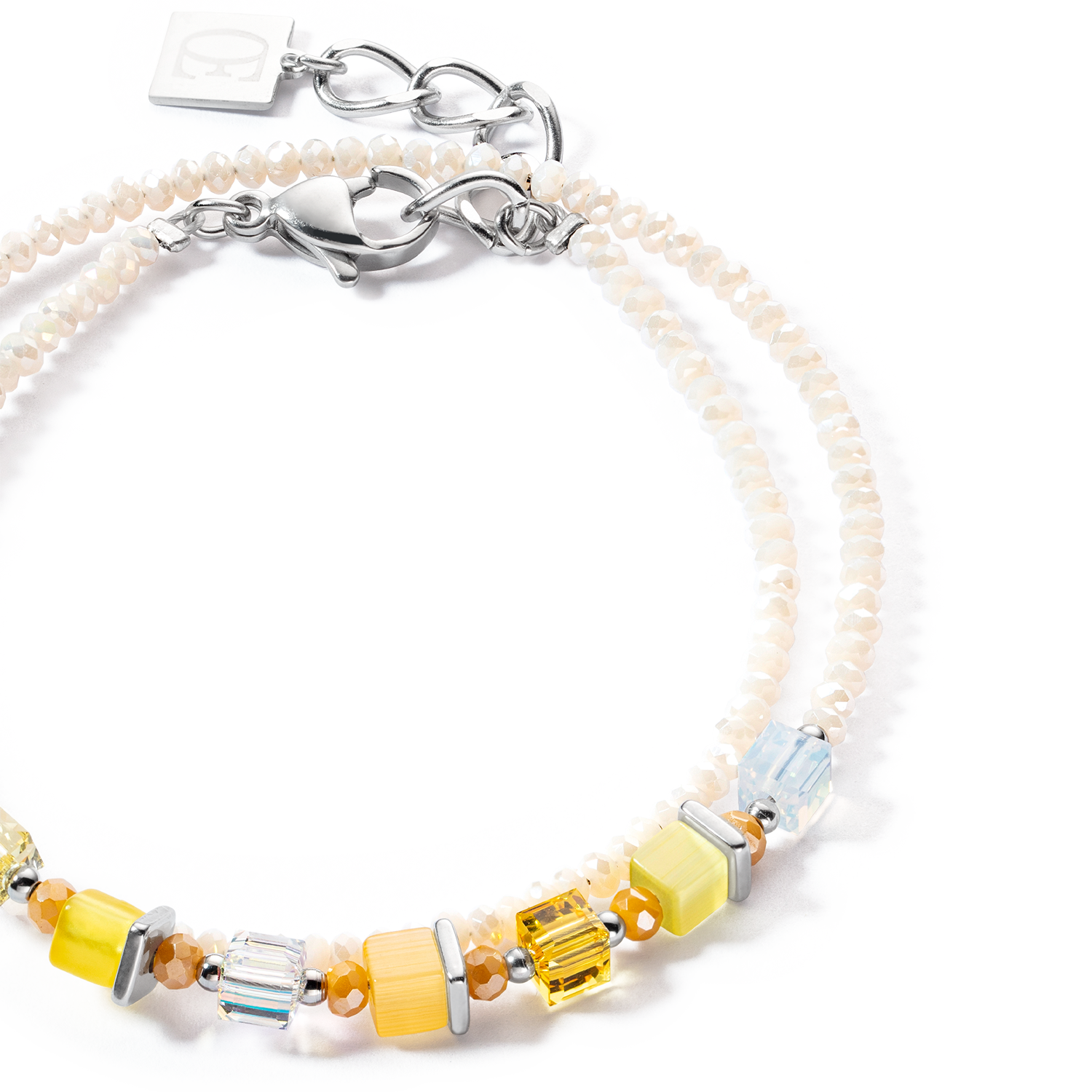 Joyful Colours Wrap bracelet silver yellow