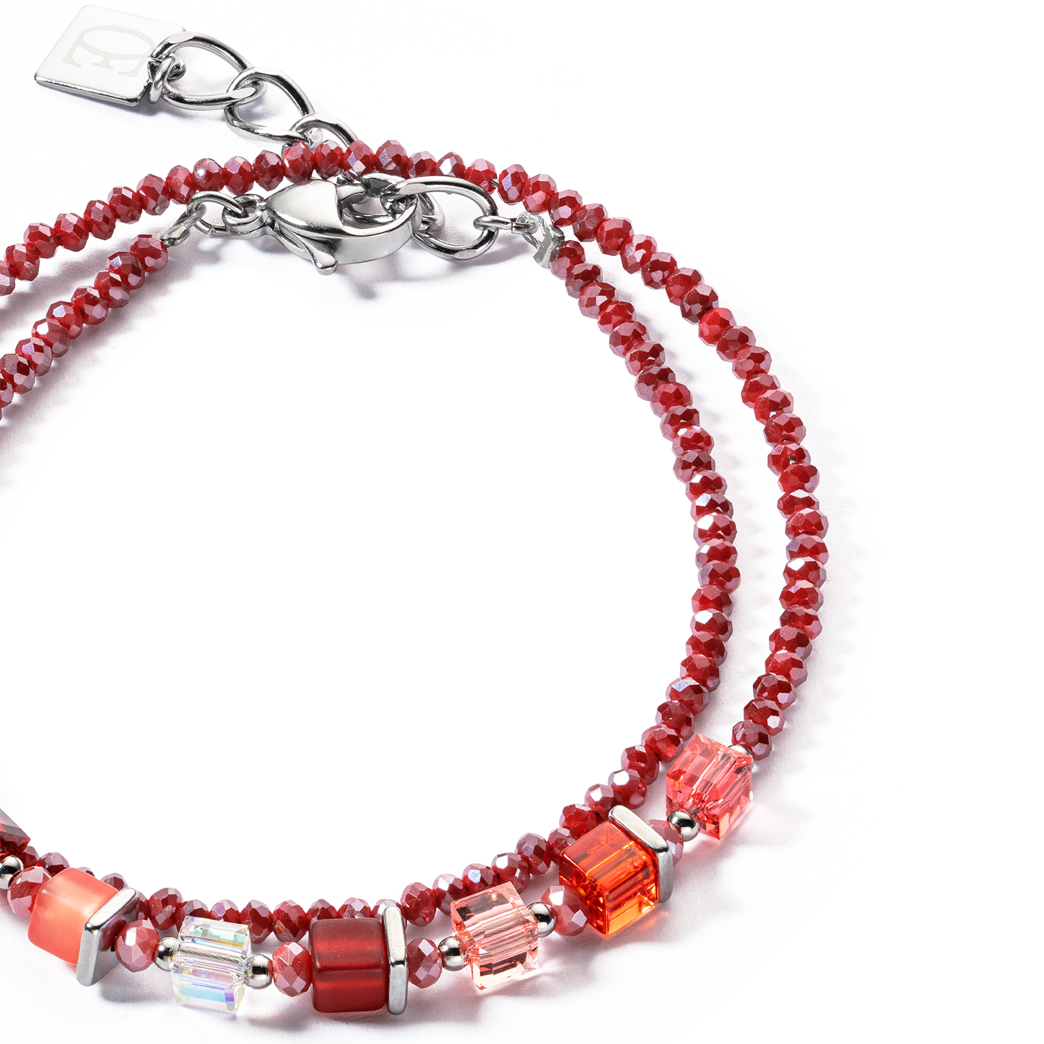 Joyful Colours Wrap bracelet silver red