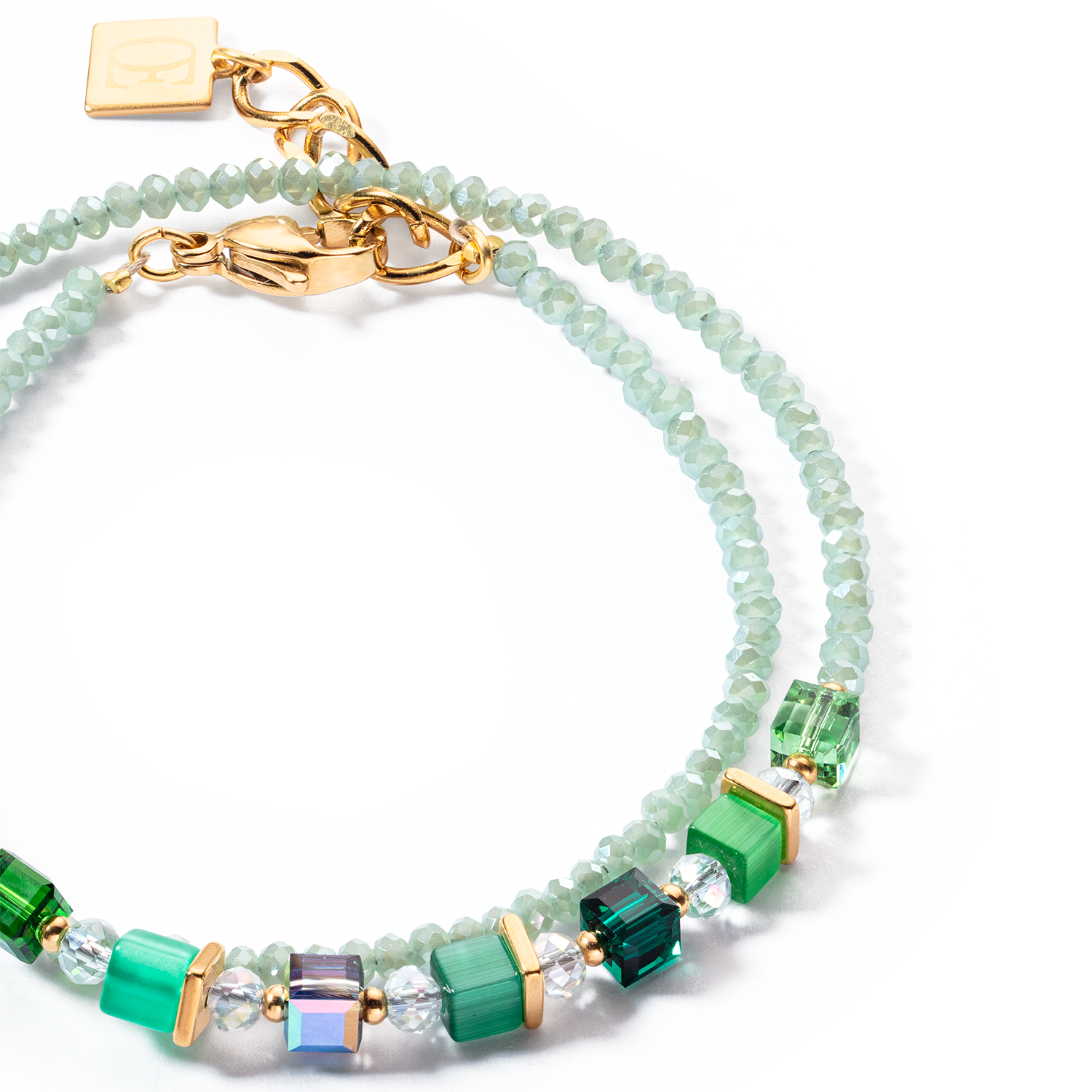 Joyful Colours Wrap bracelet gold green