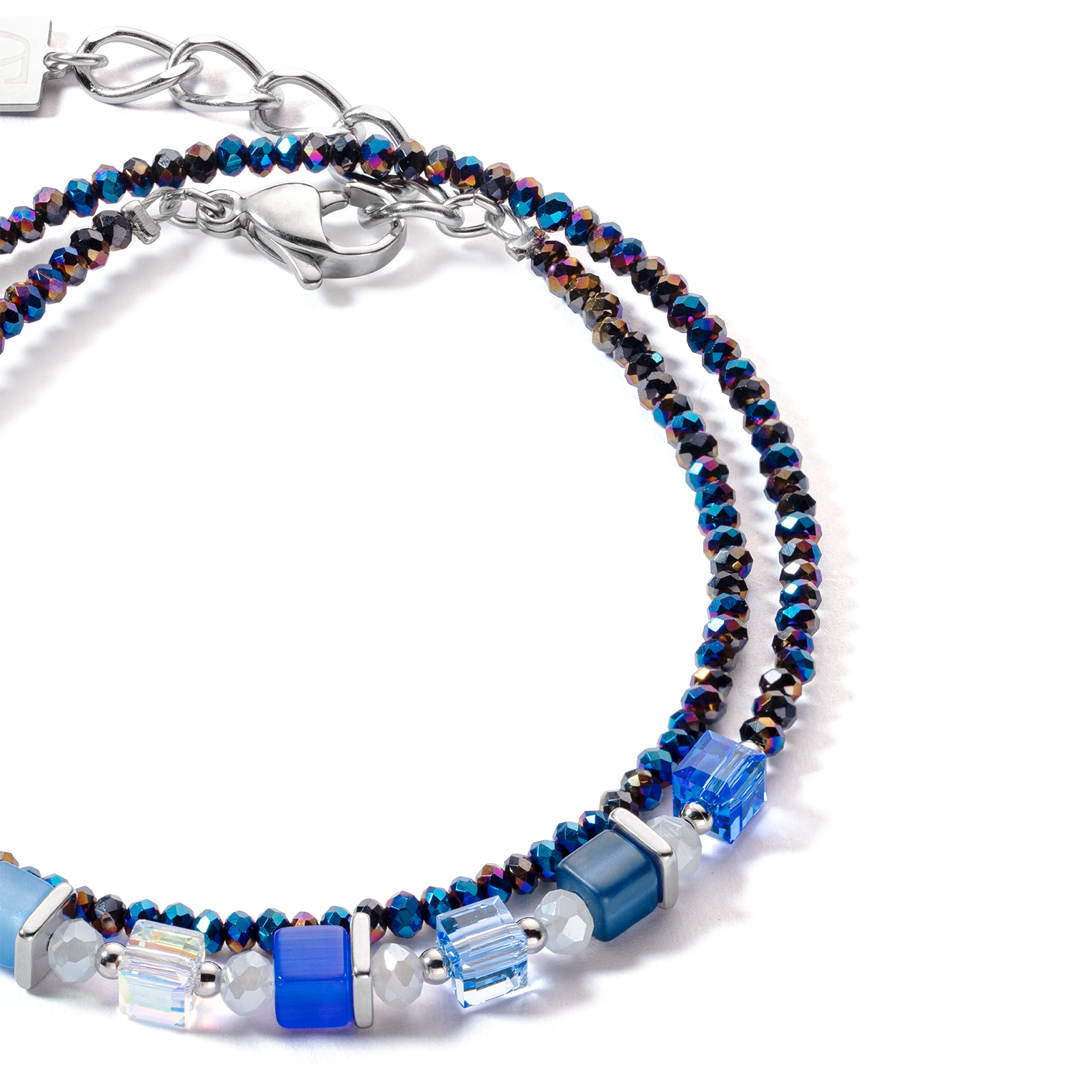 Joyful Colours Wrap bracelet silver blue