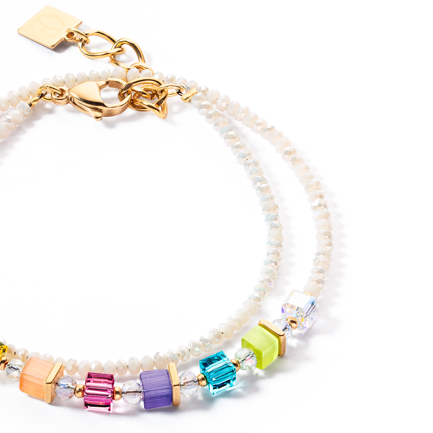 Joyful Colours Wrap bracelet gold rainbow