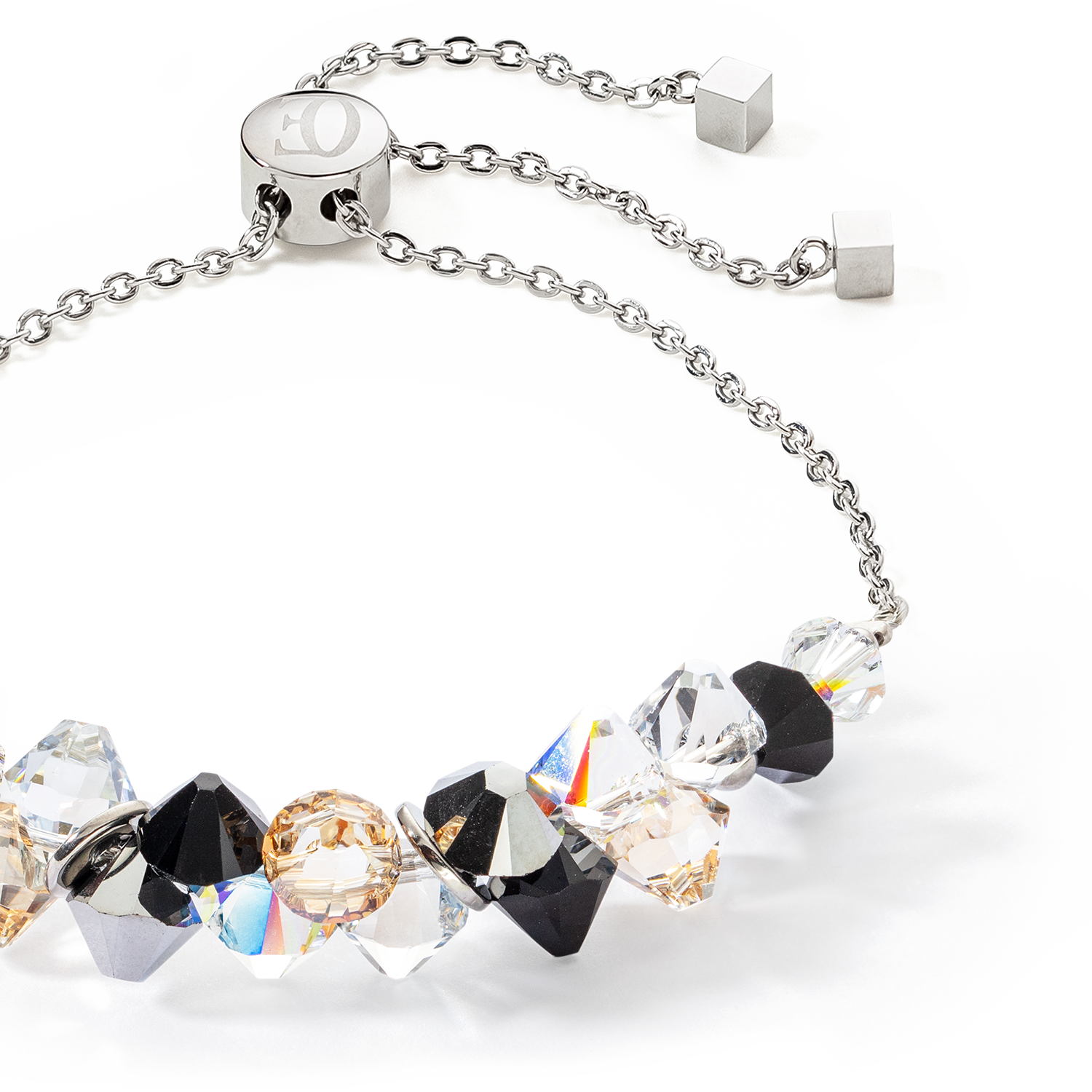 Dancing Crystals bracelet silver black