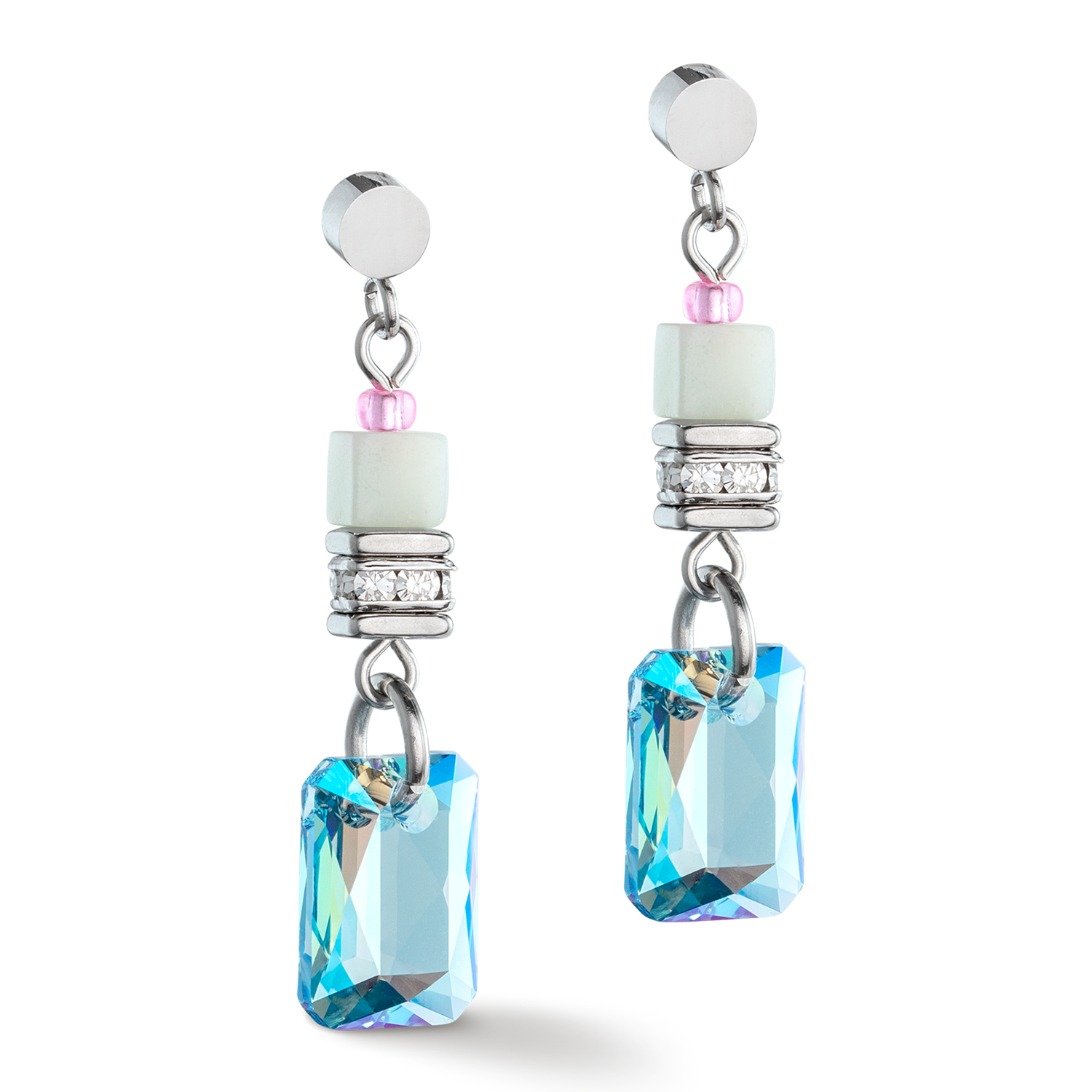 GeoCUBE® Fusion earrings Morning Dew