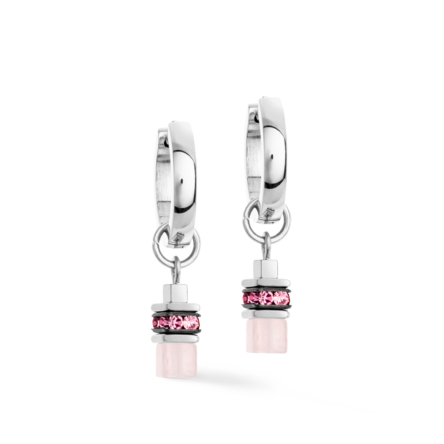 GeoCUBE® Fusion Charm hoops silver-pastel