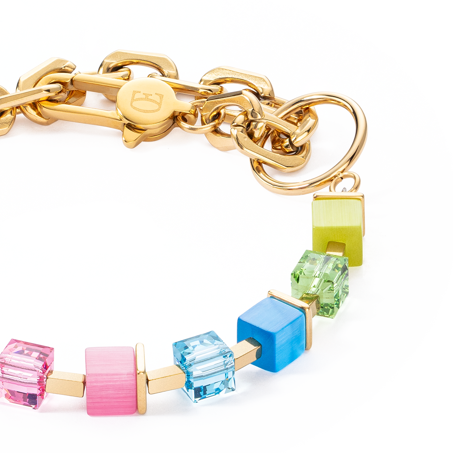 Bracelet Cube Fusion Charm gold-rainbow