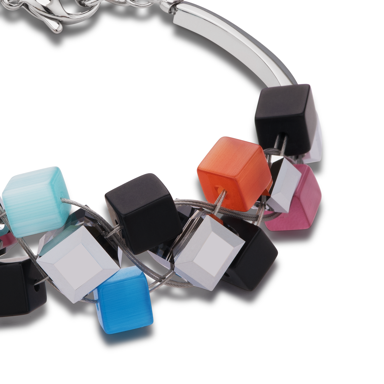 Bracelet Crystals & Onyx multicolour black