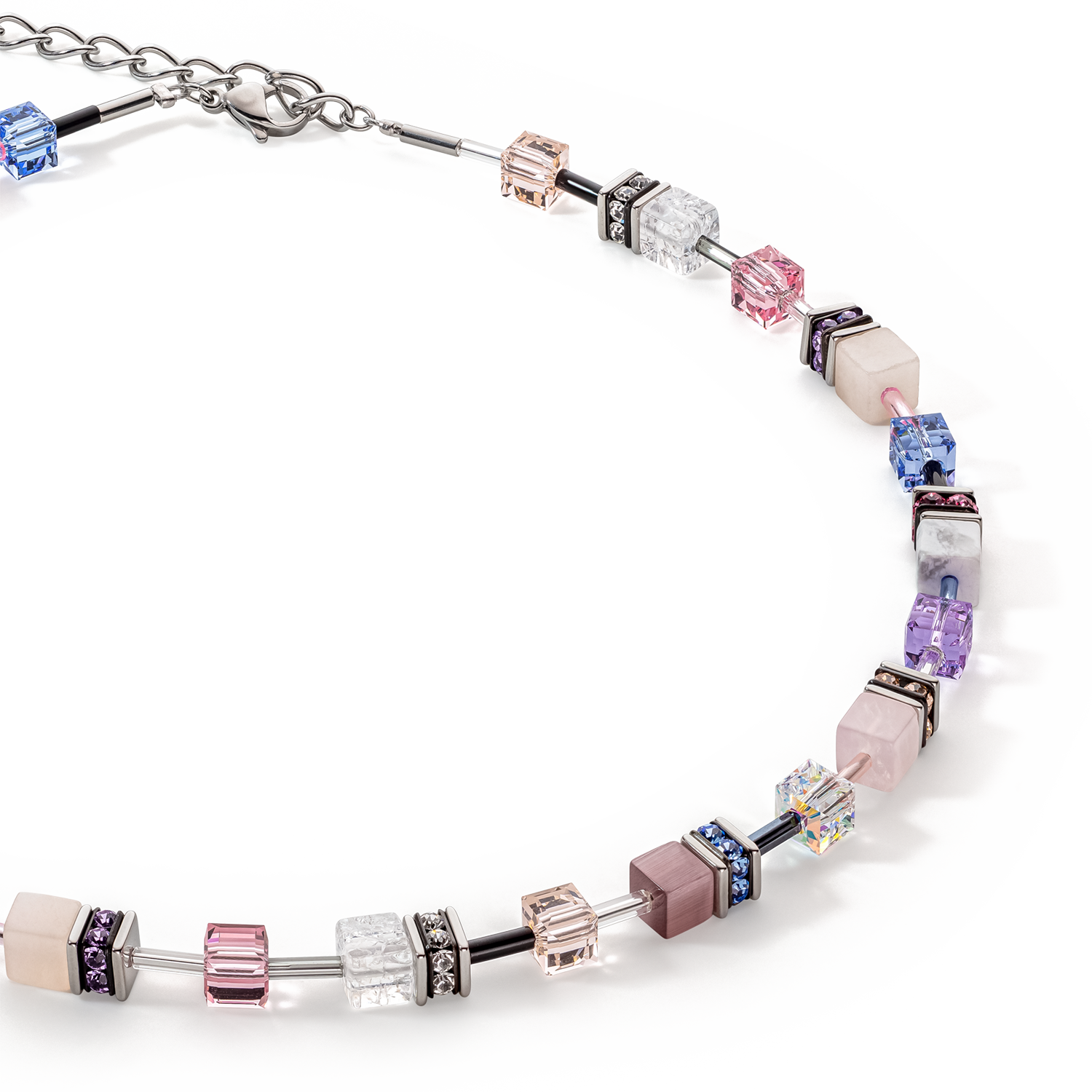 GeoCUBE® Iconic Precious necklace lilac-blue